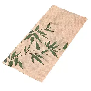 Sacchetti croissant feel green  32 g/m2 12+5x22 cm naturale kraft (500 unità)