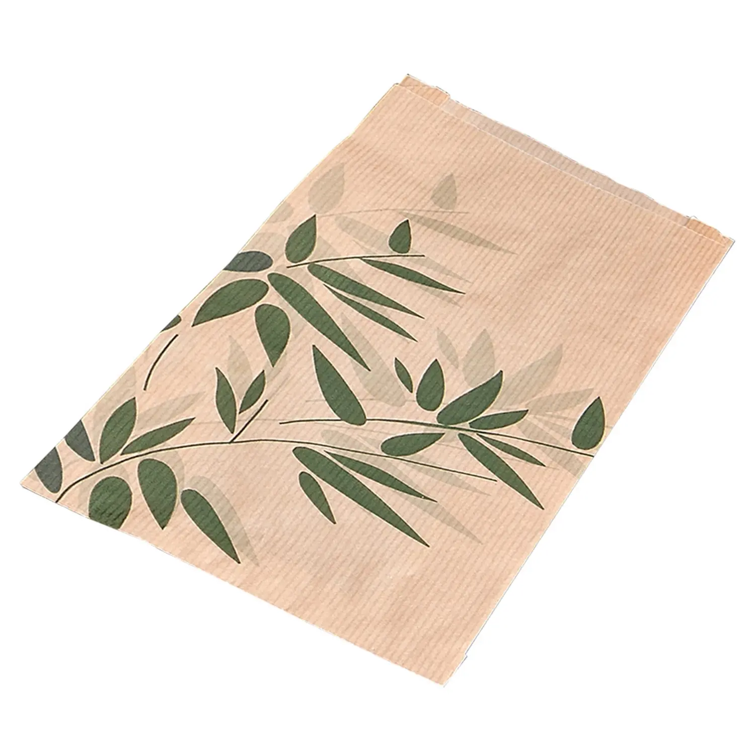 Sacchetti croissant feel green  32 g/m2 14+7x22 cm naturale kraft (500 unità)