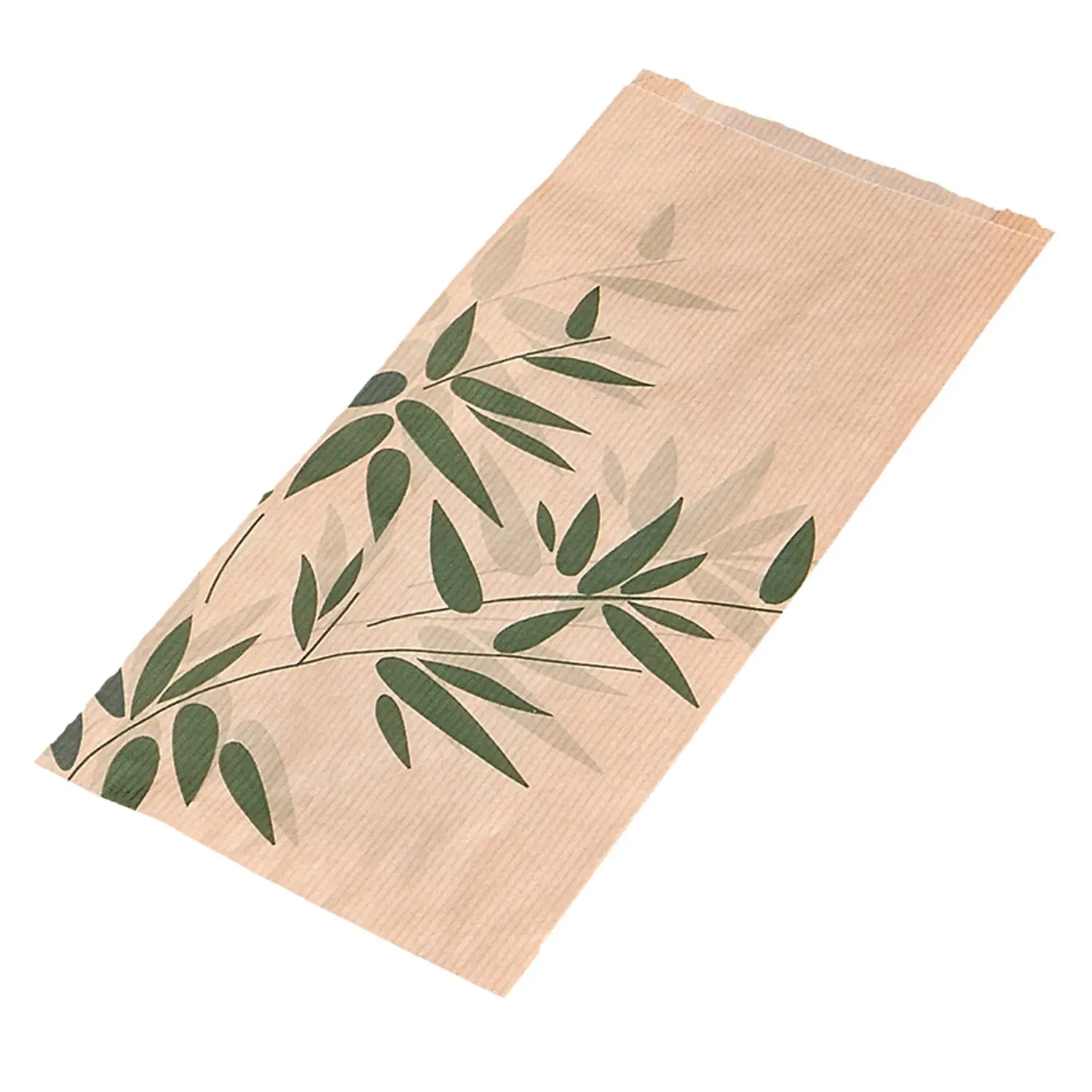 Sacchetti croissant feel green  32 g/m2 14+7x26 cm naturale kraft (500 unità)