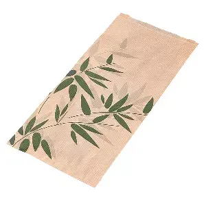 Sacchetti croissant feel green  32 g/m2 14+7x26 cm naturale kraft (500 unità)