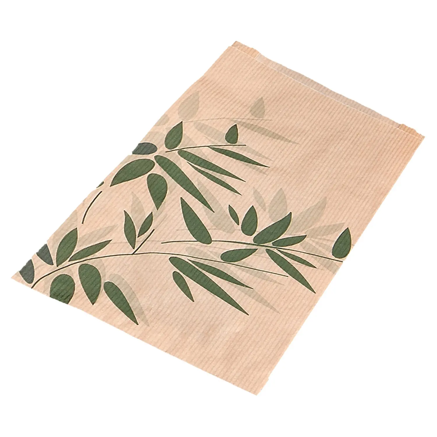 Sacchetti croissant feel green  32 g/m2 19+8x26 cm naturale kraft (500 unità)