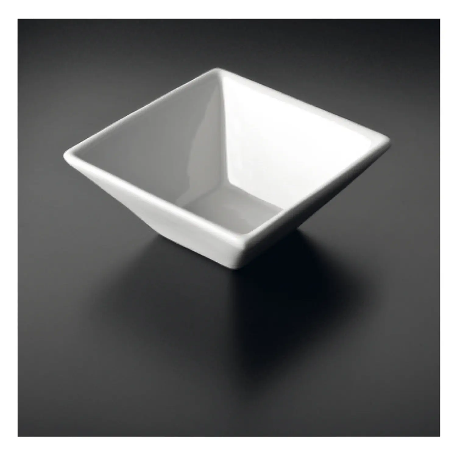 Ciotole quadrate   17,5 cm bianco porcellana (12 unità)