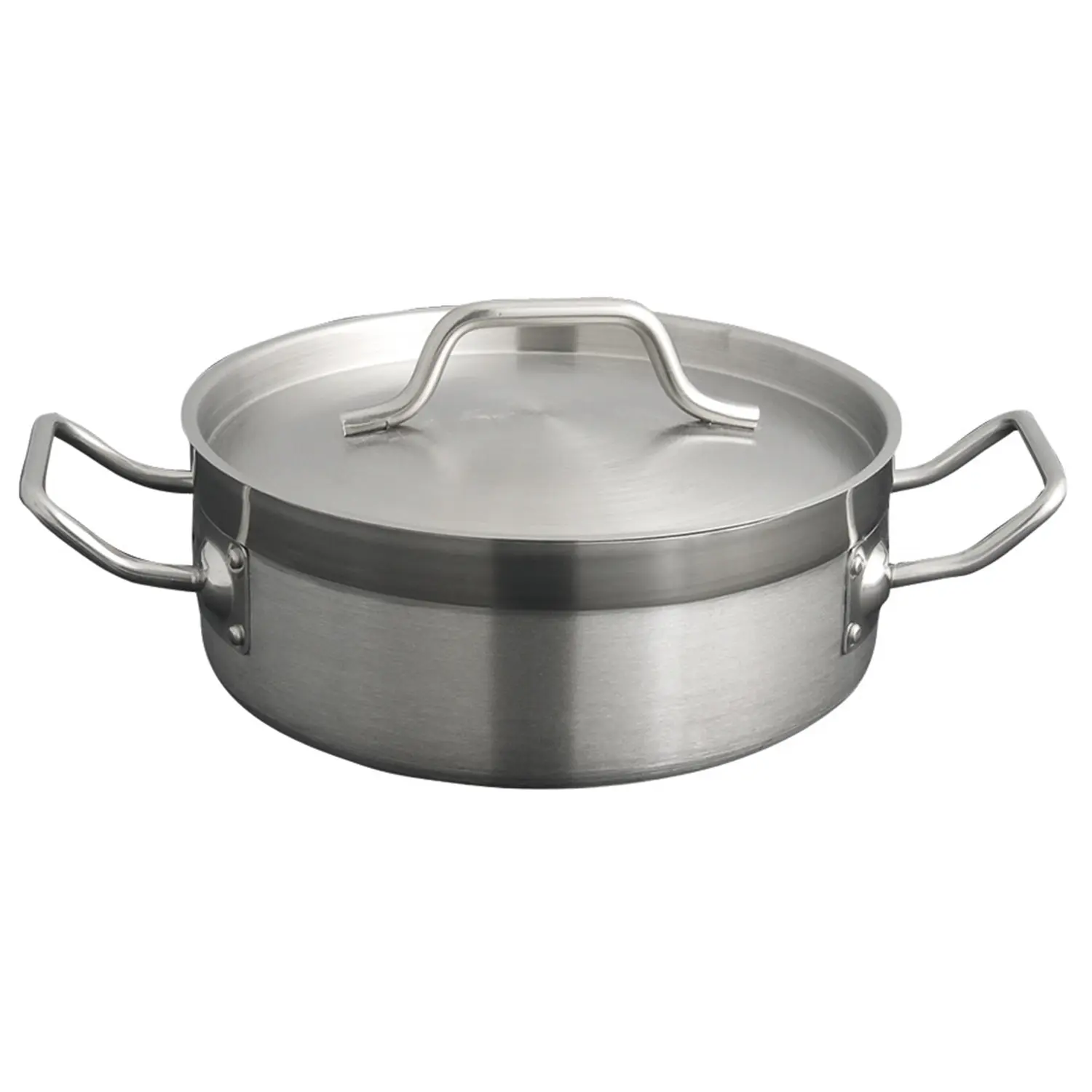 Pentola con coperchio  6 l ø 28x10 cm argento acciaio inox (1 unità)