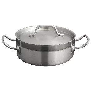 Pentola con coperchio  6 l ø 28x10 cm argento acciaio inox (1 unità)
