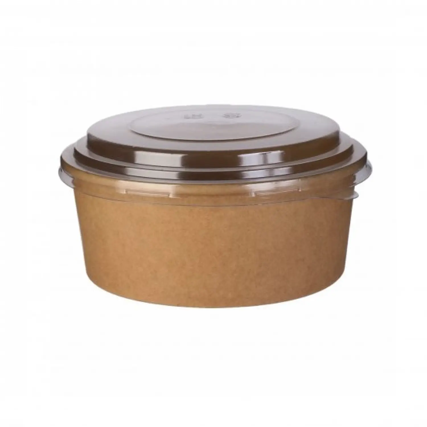 Bol Salade en KRAFT ronde 38oz avec couvercle transparent , 50u