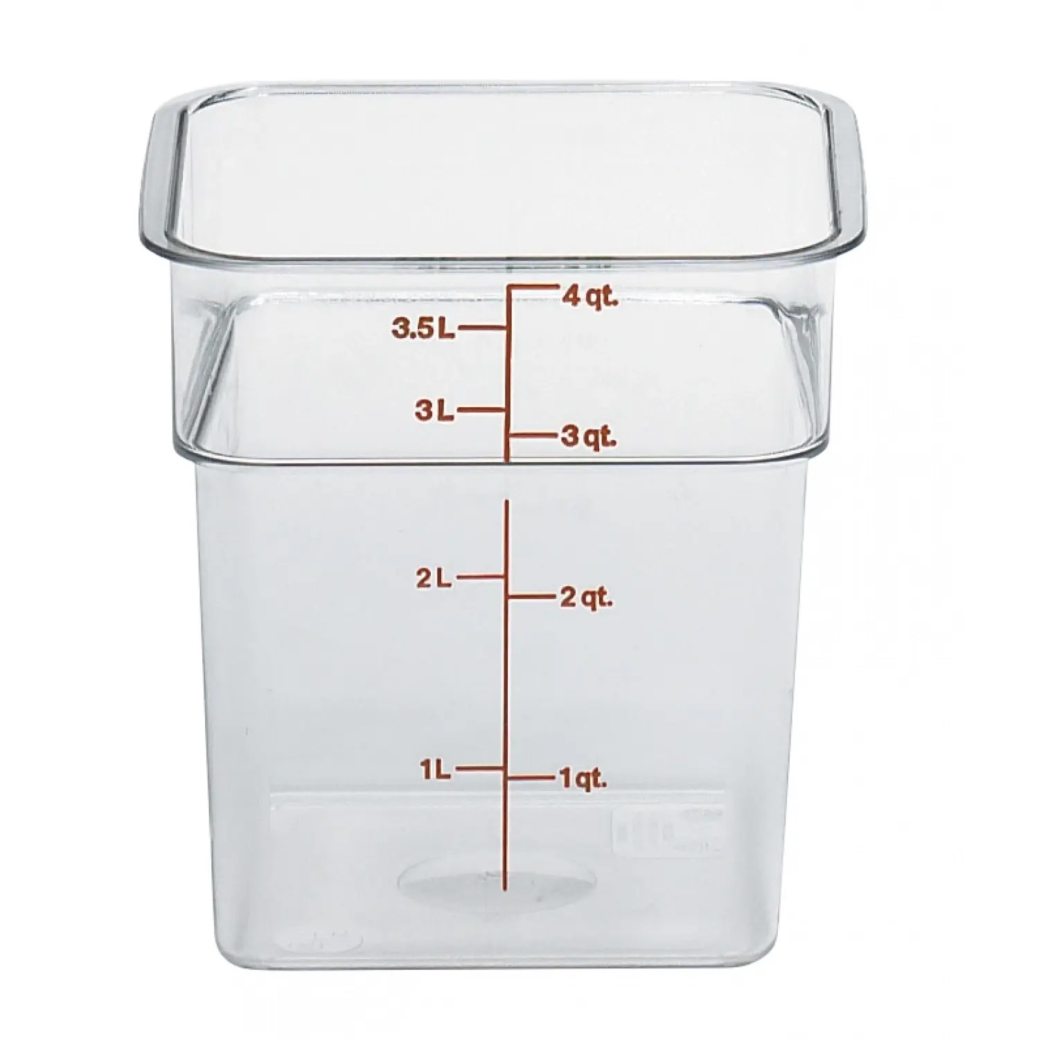 RECIPIENTE CUADRADO 3,8 L 18,5 x 18,5 x 18,7 cm Transparente (Tapa no incluida)