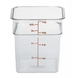RECIPIENTE CUADRADO 3,8 L 18,5 x 18,5 x 18,7 cm Transparente (Tapa no incluida)