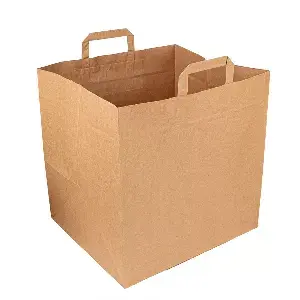 Sacchetti sos per scatole pizza  110 g/m2 36+31x36 cm naturale kraft (125 unità)