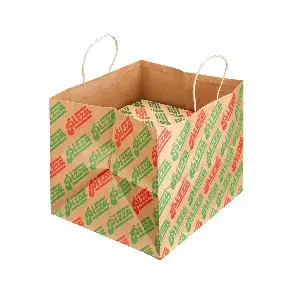 Sacchetti sos per scatole pizza 'pizza'  37+33x32 cm naturale kraft (100 unità)