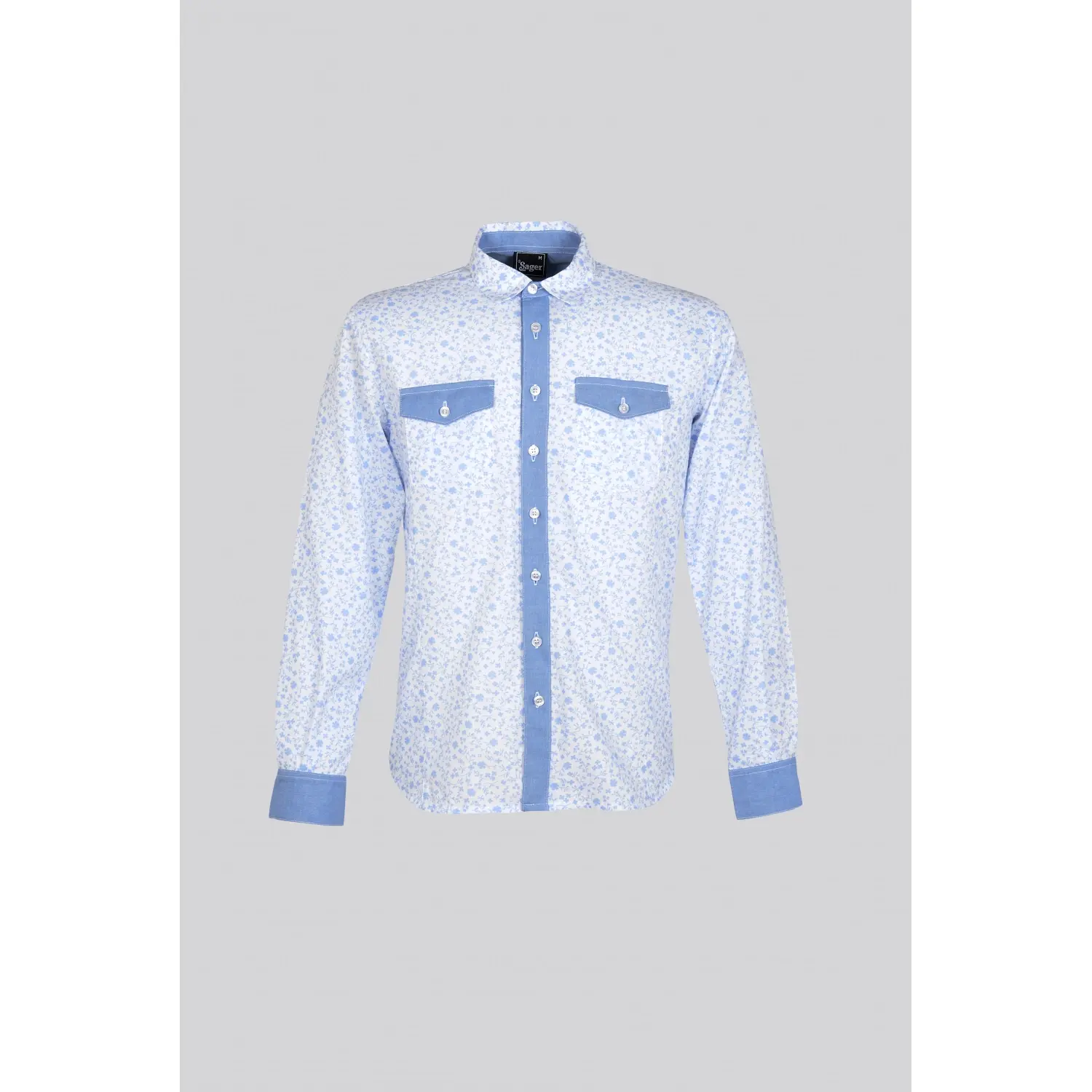 Camisa flores entallada unisex