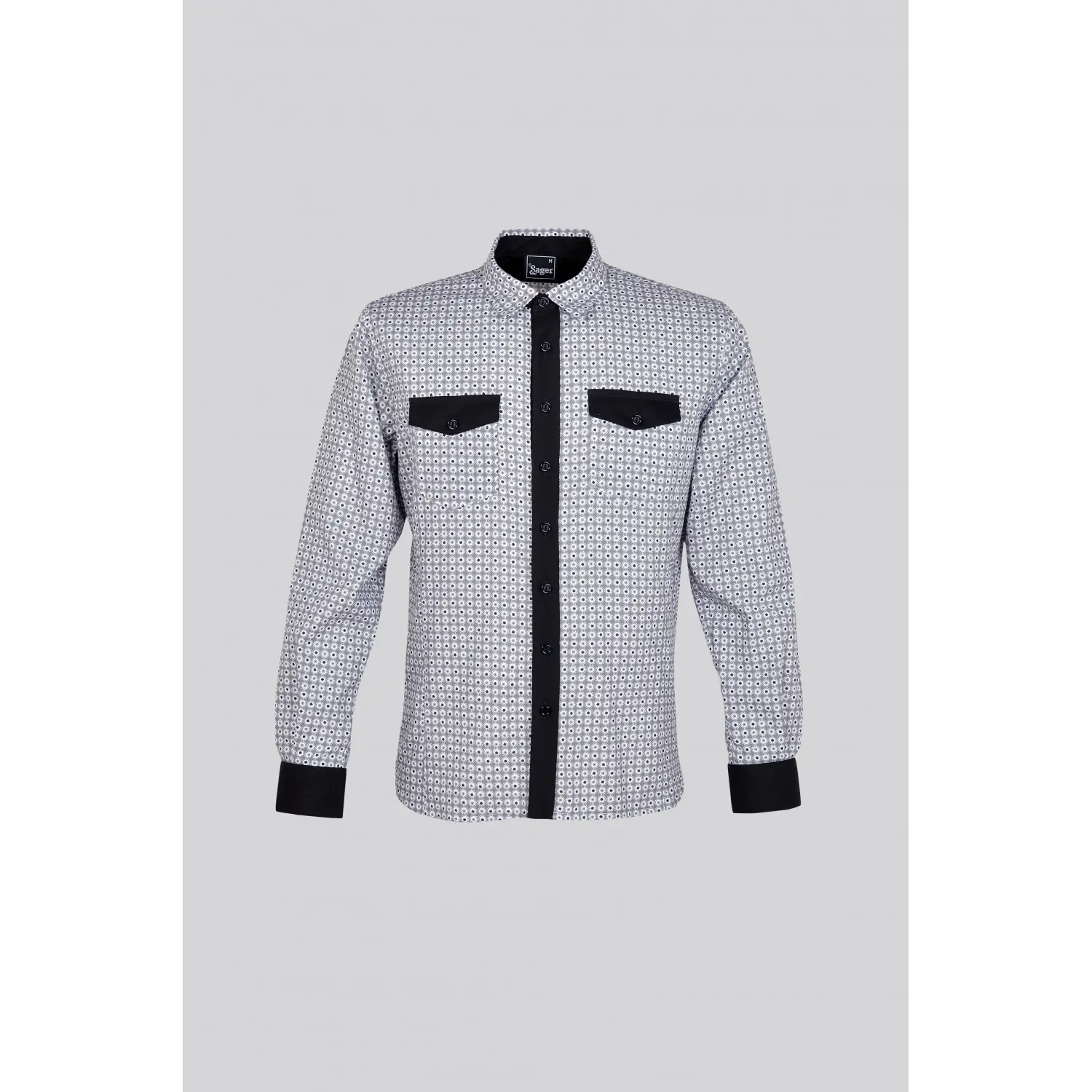 Camisa lunares entallada unisex
