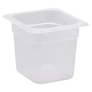 Recipiente GN 1/6 2,2 L Blanco translúcido. Pack de 6 unidades