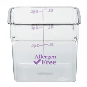 RECIPIENTE CUADRADO Allergen free 5,7 L 21,5 x 21,5 x 18,5 cm