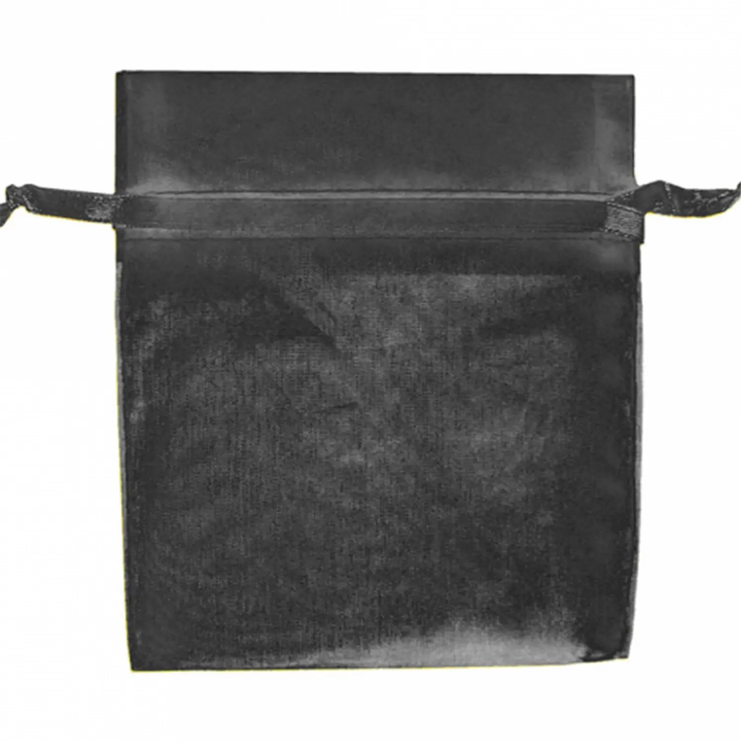 Sacchetti di organza con cordicella   35x40 cm nero microfibra (48 unità)