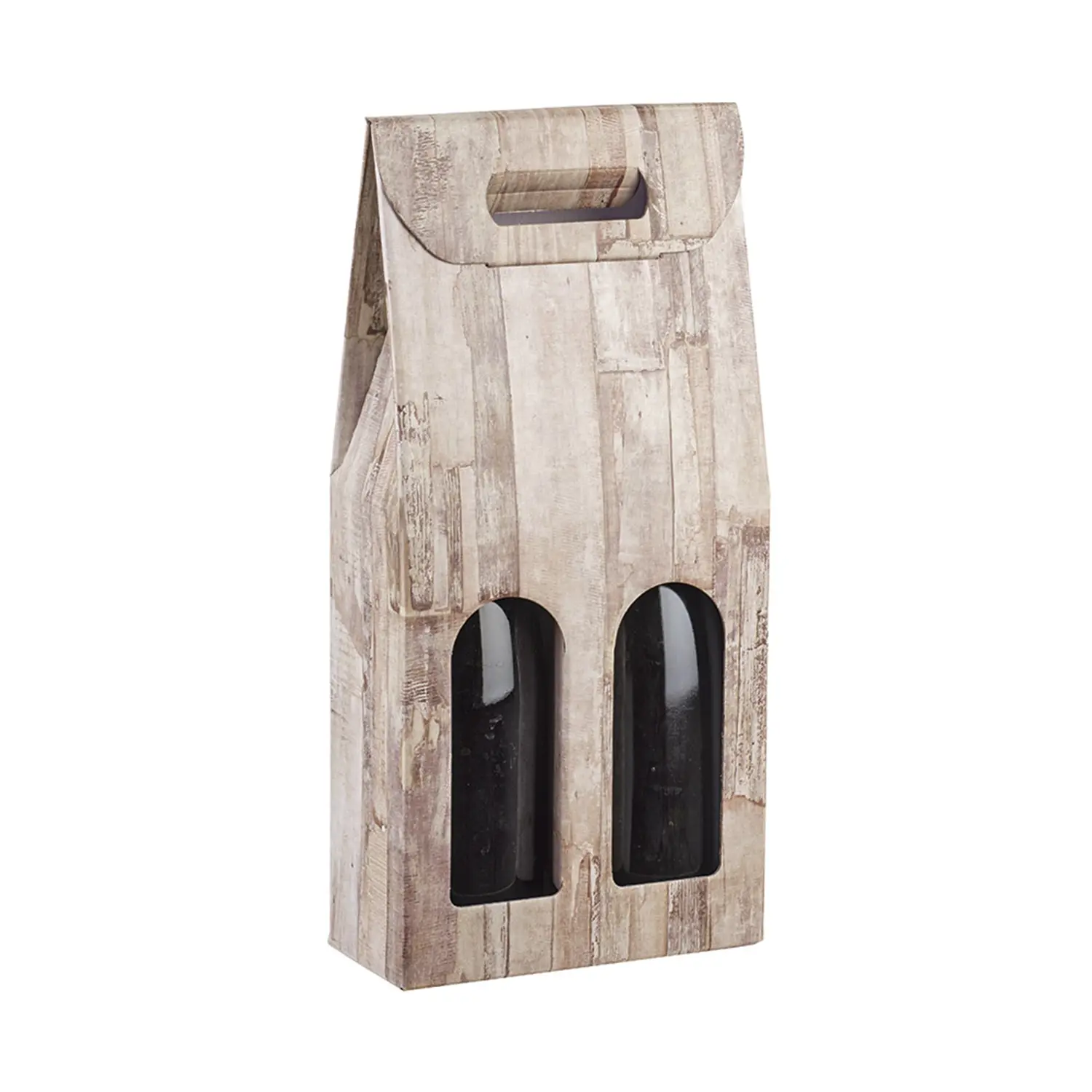 Scatole 2 bottiglie  18x9x38,5 cm legno cartone (30 unità)