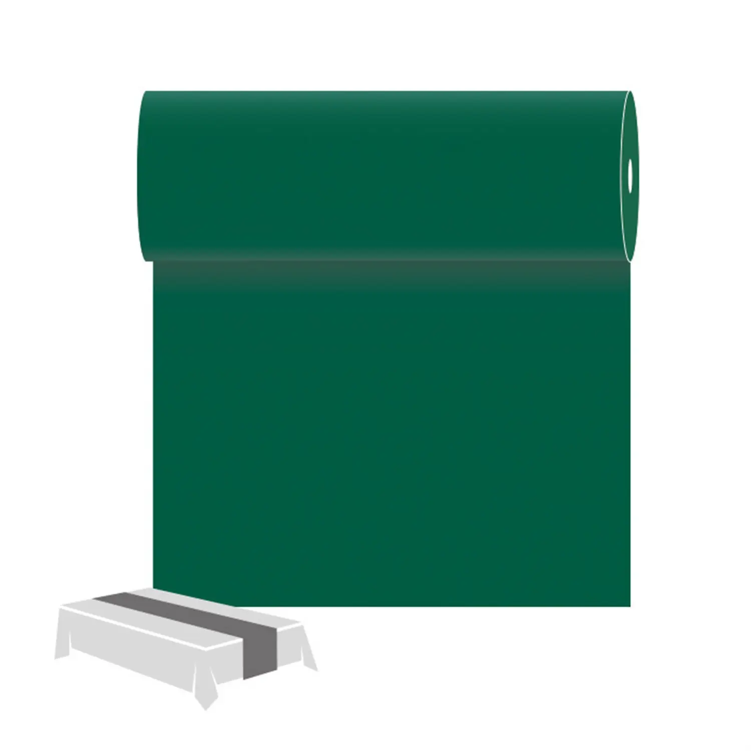 Runner da tavolo  55 g/m2 0,30x12 m verde giaguaro airlaid (6 unità)