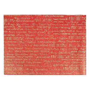 Tovaglietta kraft "merry christmas"  60 gr/m2 31x43 cm bordeaux kraft (2000 unità)