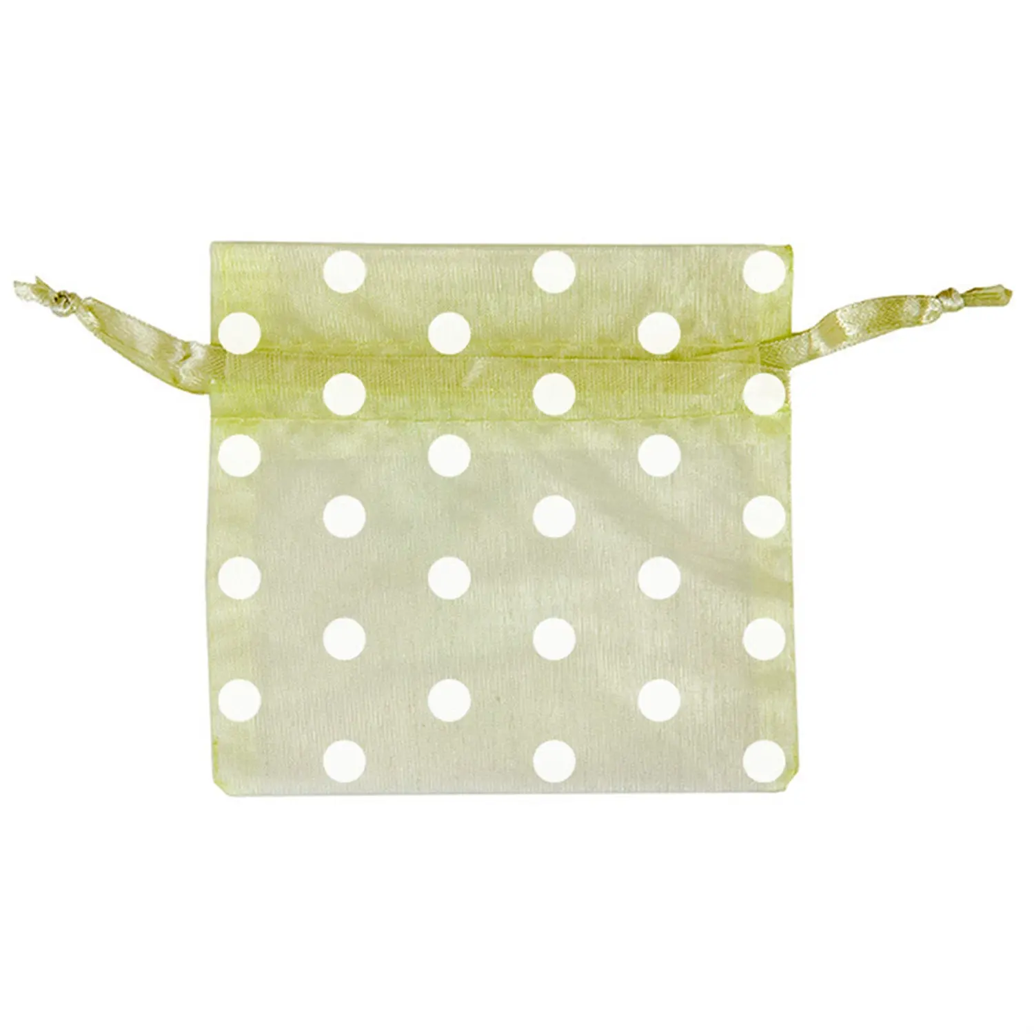 48 u. sacchetti di organza con cordicella-puntini  12,5x17 cm menta microfibra (1 unità)