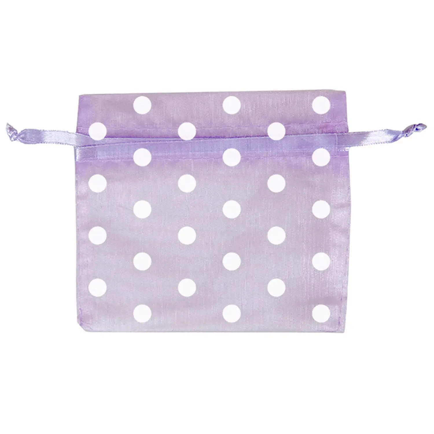 48 u. sacchetti di organza con cordicella-puntini  12,5x17 cm lavanda microfibra (1 unità)