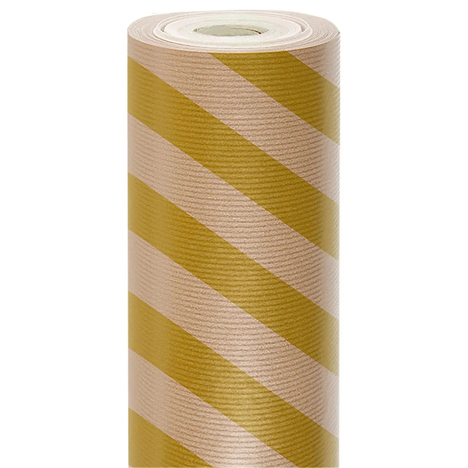 Carta da regalo righe 'stripes' 60 gr/m2 0,70x50 m oro kraft a costine (1 unità)