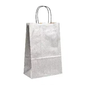 Sacos sos com asas  80 g/m2 26+14x32 cm prateado kraft (250 unidade)