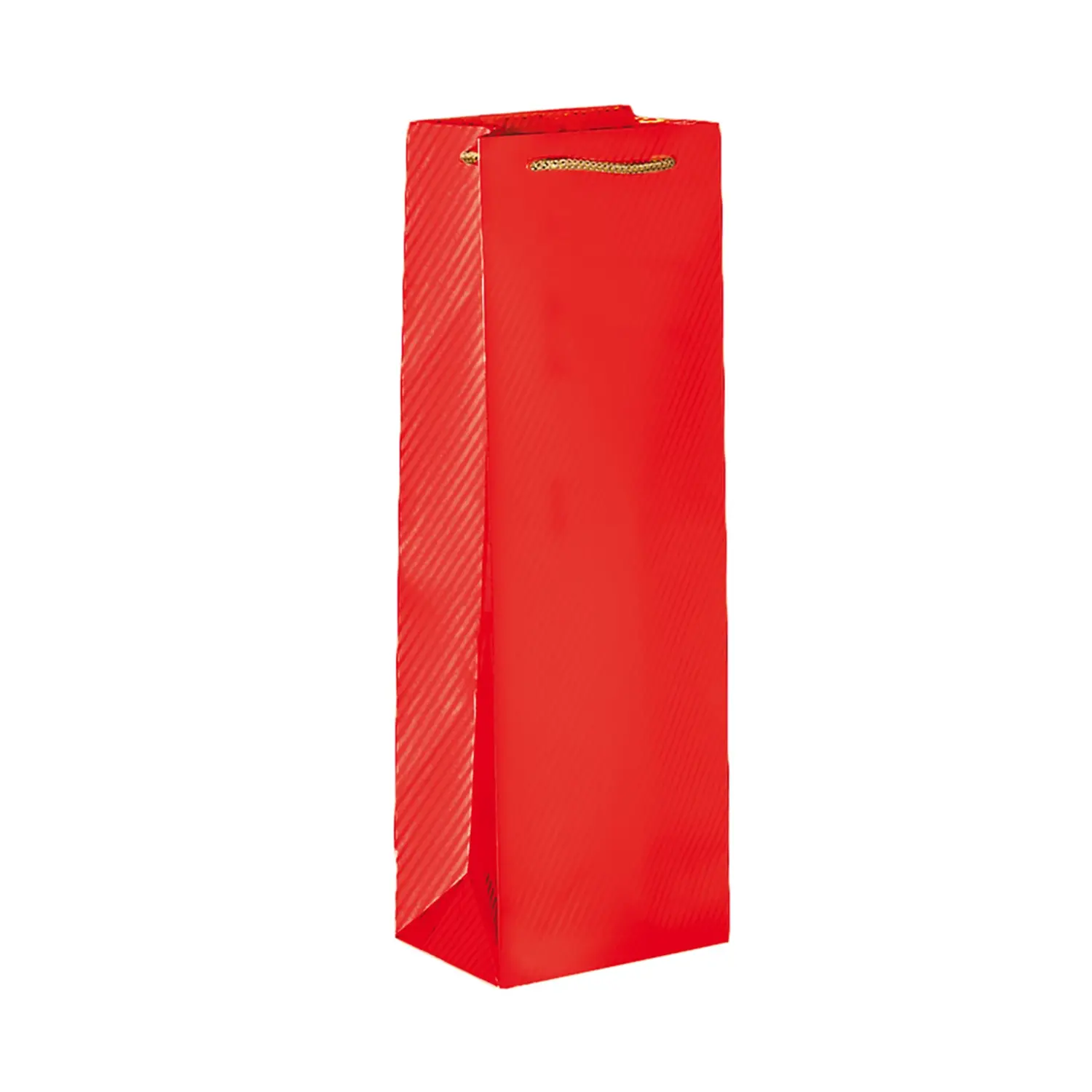 10 u. sachetti portabottiglie con manici a corda  150 gr/m² 12,3+7,8x36 cm rosso carta (1 unità)