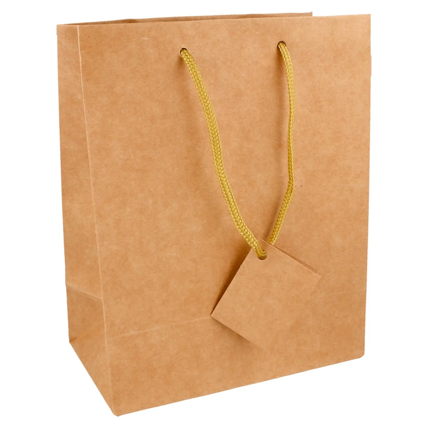 10 u. sacchetti con manici in corda  175 g/m2 18+10x22,7 cm naturale kraft (1 unità)