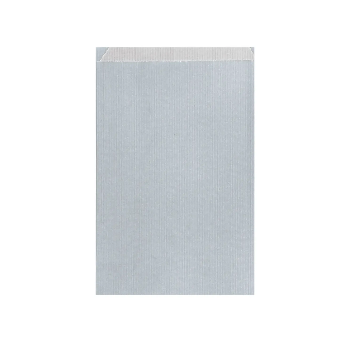 Sacchetti piani  60 gr/m2 12+5x18 cm argento kraft a costine (250 unità)