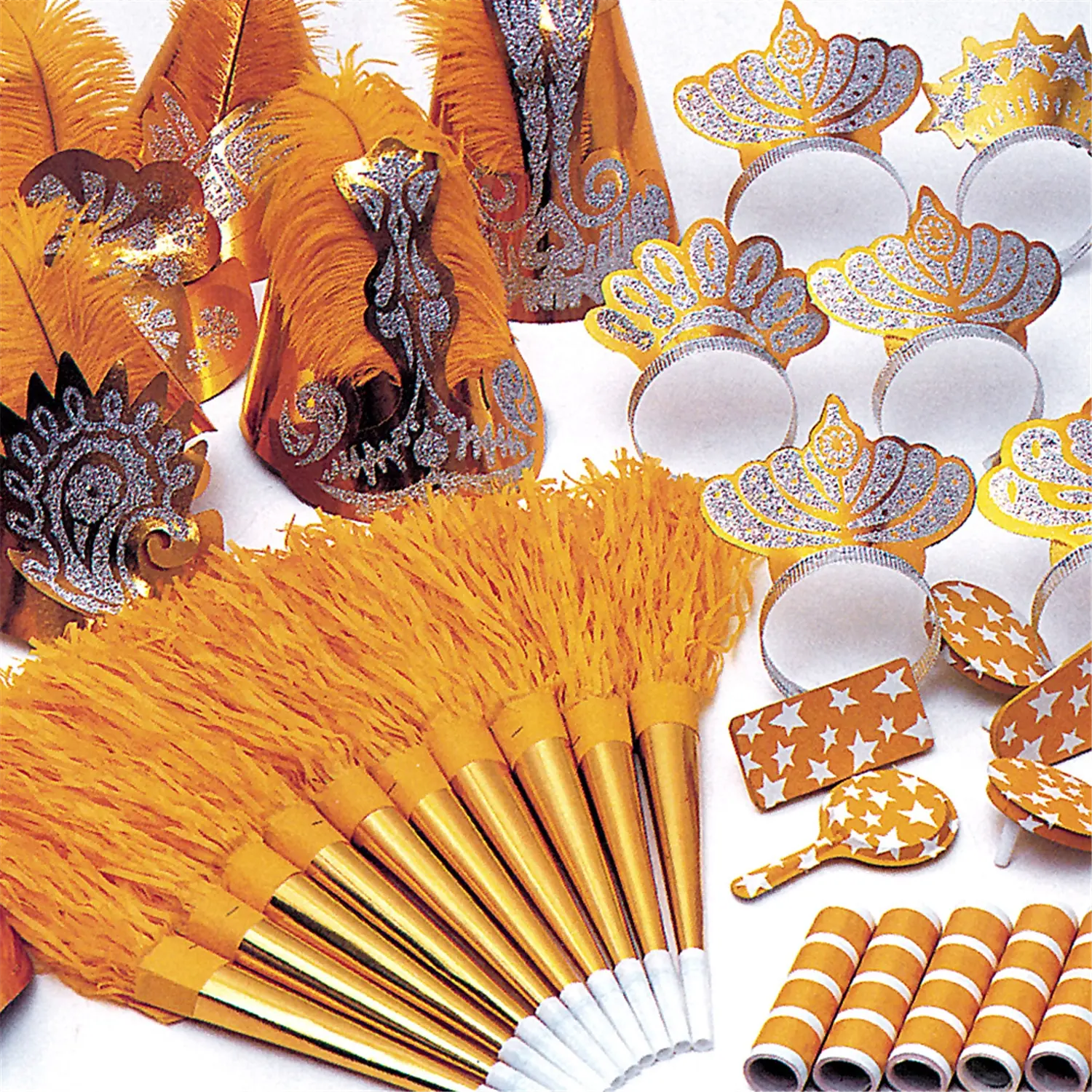 Set assortito cotillon 10 persone  30x21,5x17,3 cm oro (1 unità)