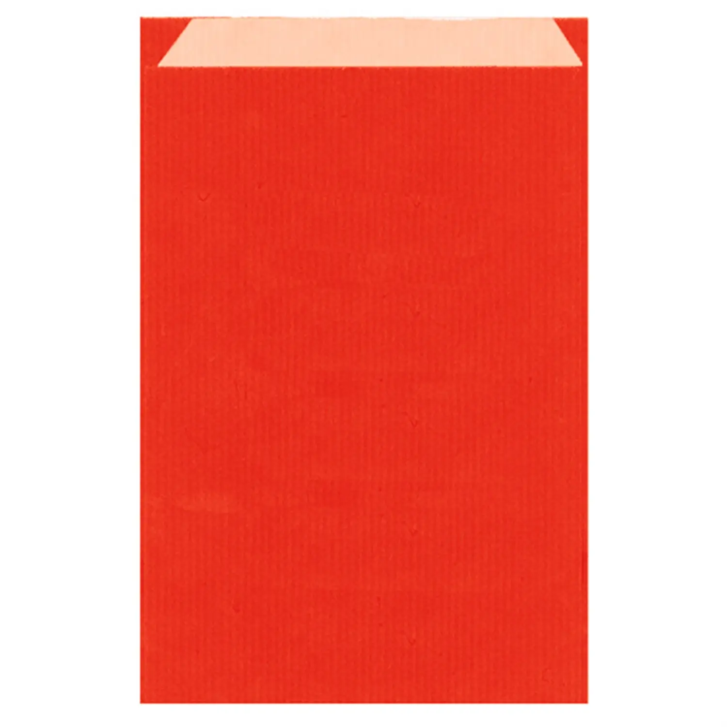 Sacchetti piani  60 g/m2 19+8x35 cm rosso kraft a costine (250 unità)