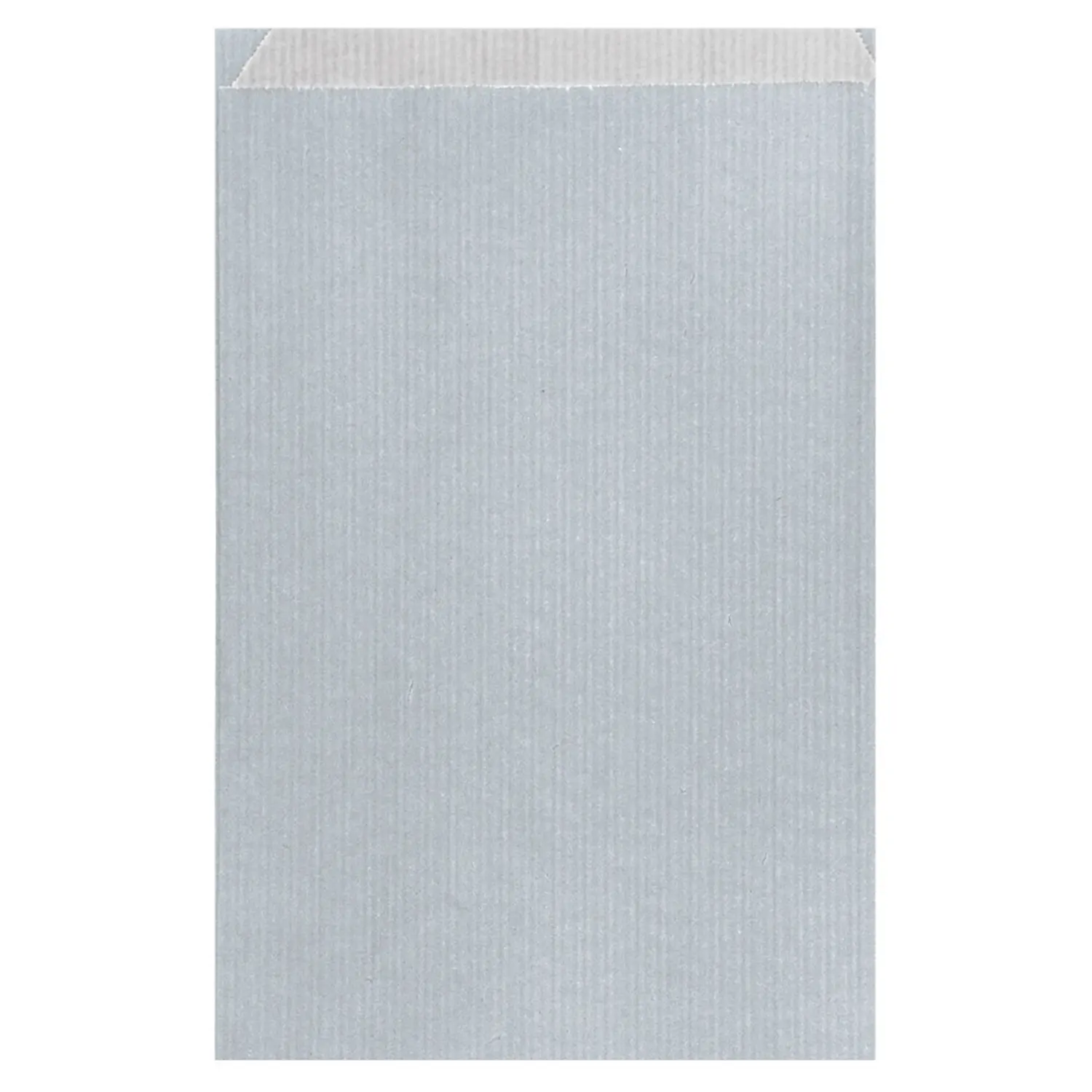 Sacchetti piani  60 g/m2 26+9x38 cm argento kraft a costine (250 unità)