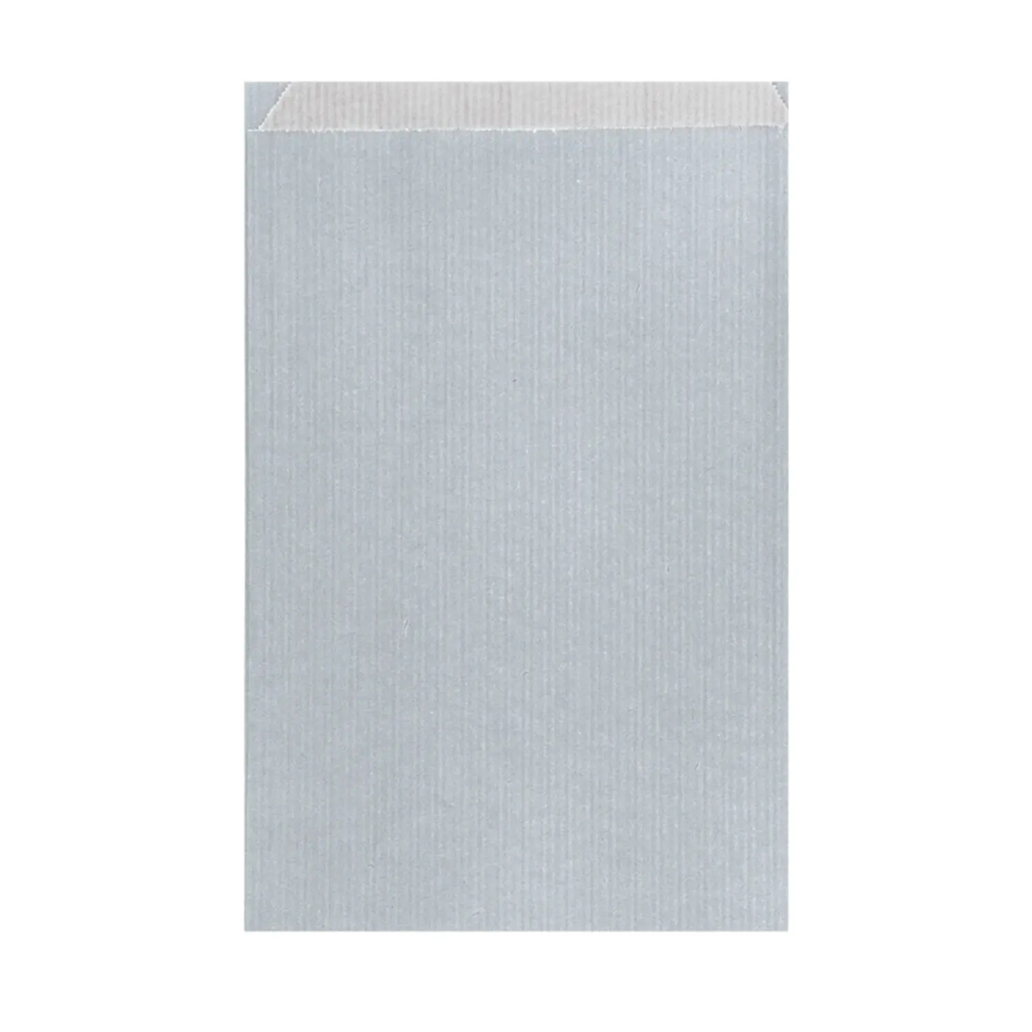 Sacchetti piani  60 g/m2 19+8x35 cm argento kraft a costine (250 unità)