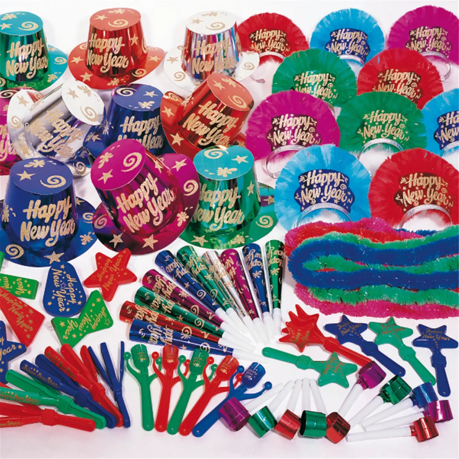 Set assortito cotillon 50 persone - "felice"   56,5x39x33,8 cm colori varie (1 unità)