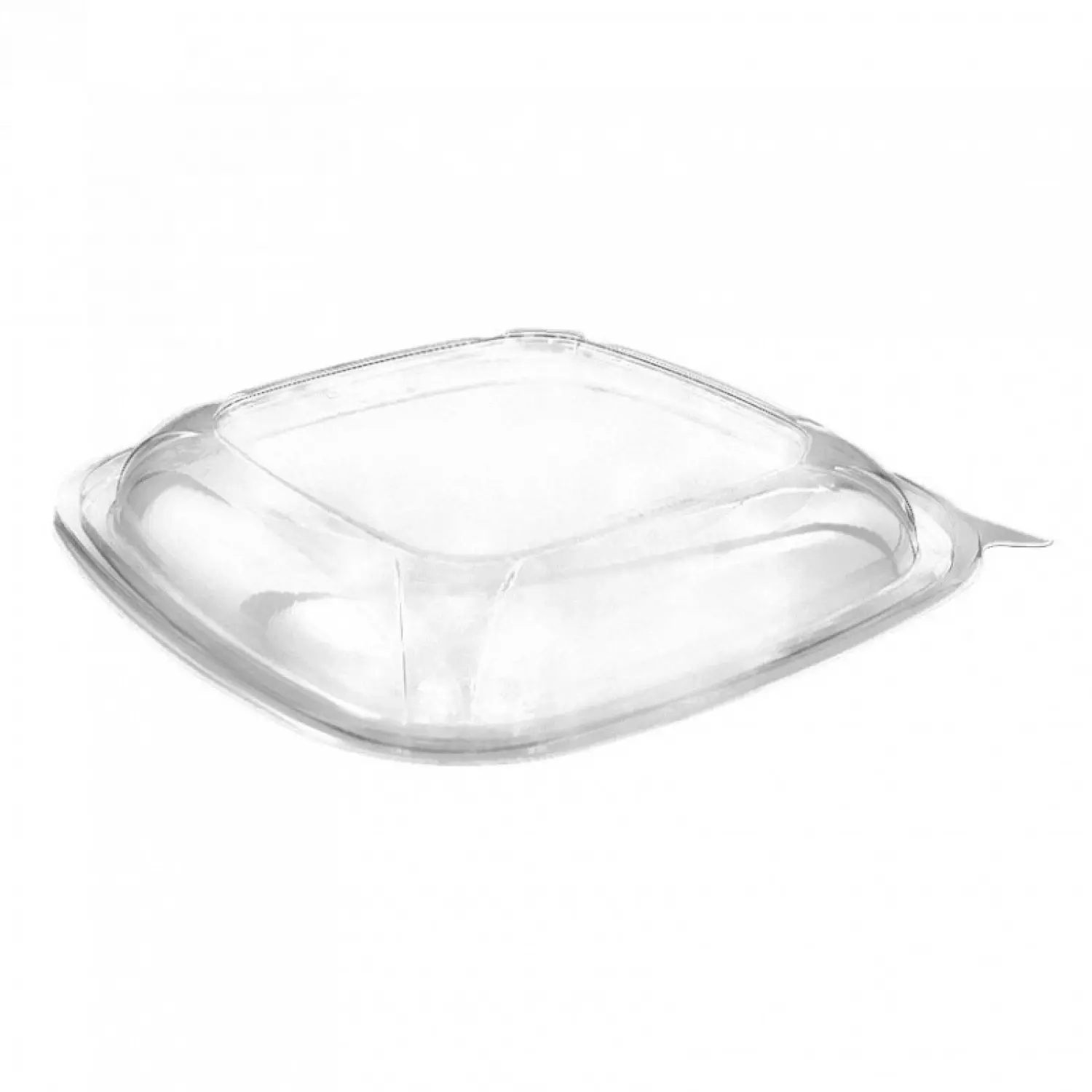 50 Uds. Tapa para Ensaladeras Cuadradas RPET Transparente y Negras | Ref: 81CTAPA