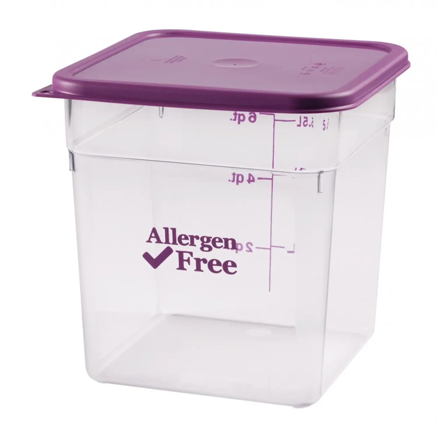 RECIPIENTE CUADRADO Allergen free 7,6 L 21,5 x 21,5 x 23 cm