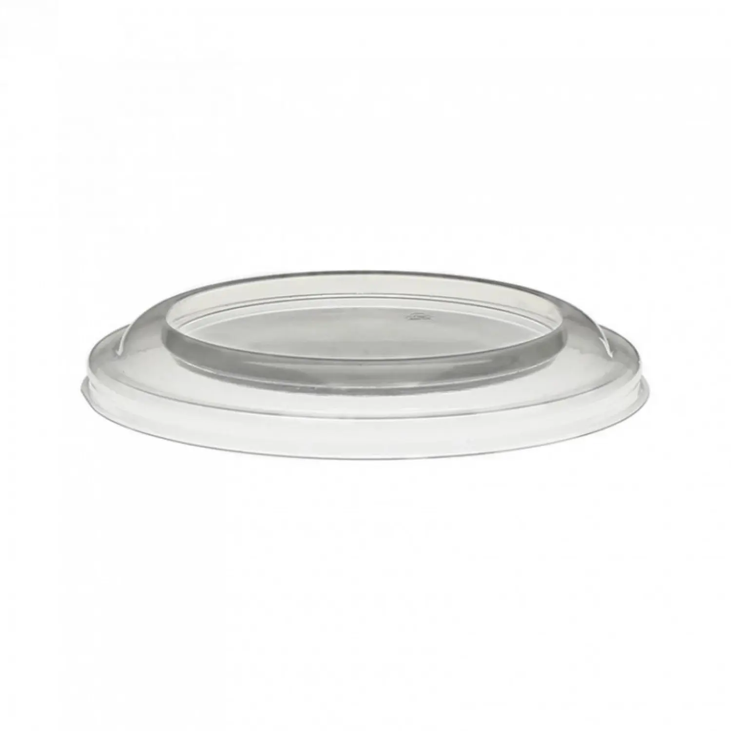 900 Uds. Tapa plana RPET para tarrina tripot transparente | Ref: 91249