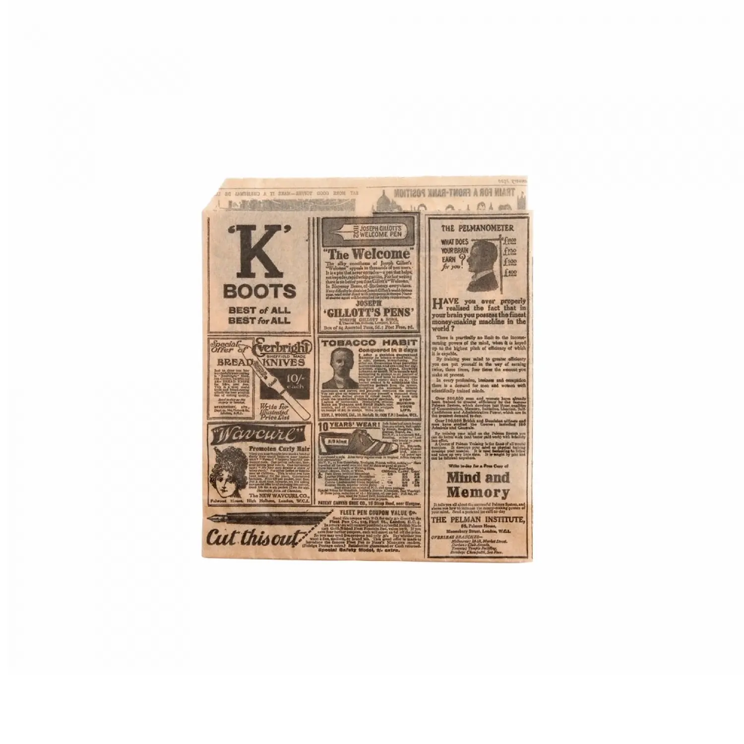 Carta antigrasso aperto 2 lati fast food pfas free 'times' 32 g/m2 13x14 cm naturale pergamana antigrassi (1000 unità)