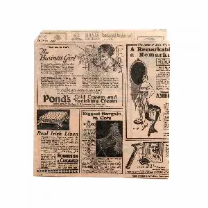 Carta antigrasso aperto 2 lati fast food pfas free 'times' 34 g/m2 17x18 cm naturale pergamana antigrassi (1000 unità)