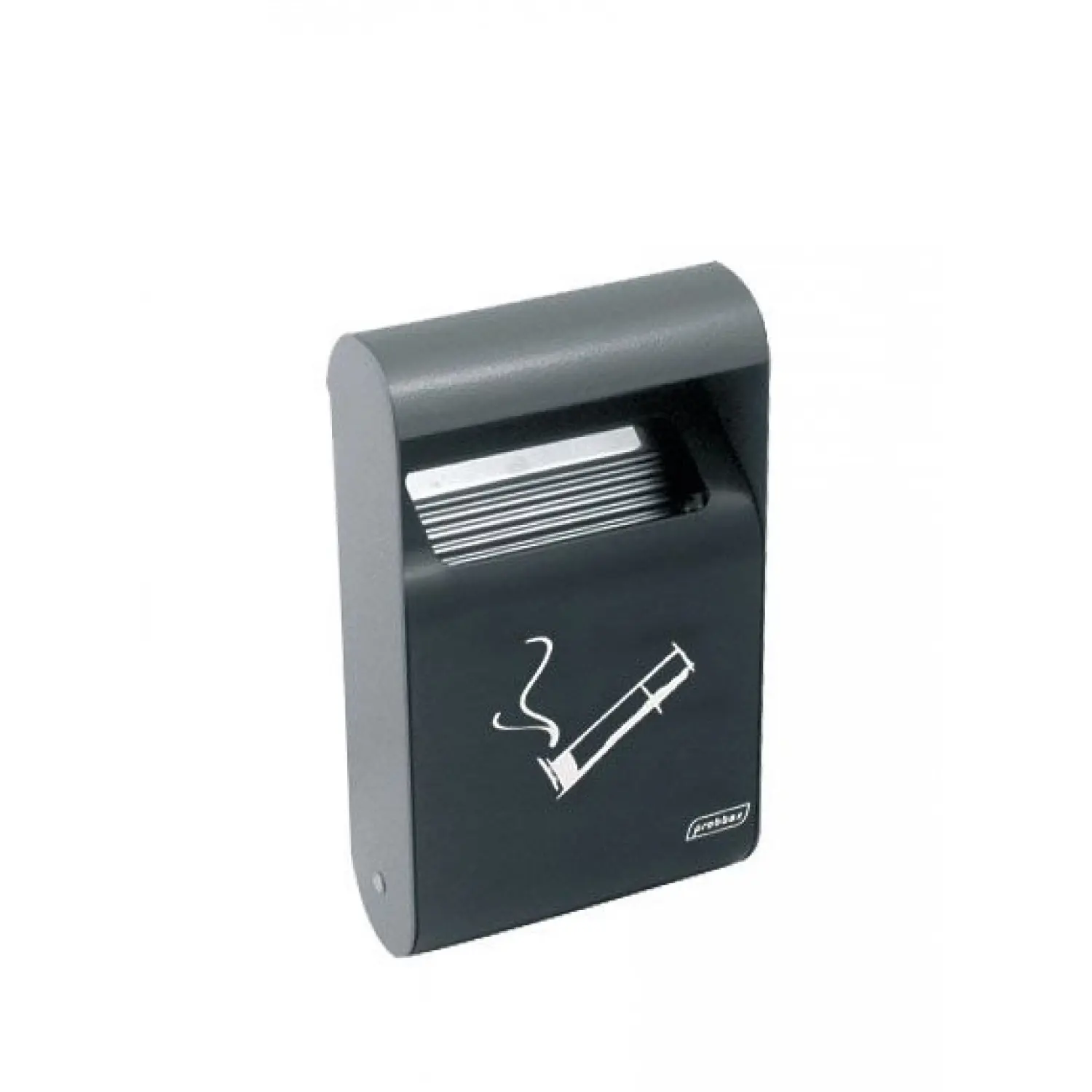 Cenicero de exterior para pared rectangular 1,5 L 15,2 x 6,4 x 25,5 cm Gris oscuro