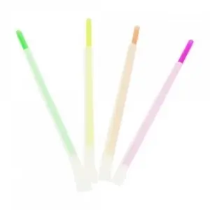 500 pailles fluorescents emballées individuellement