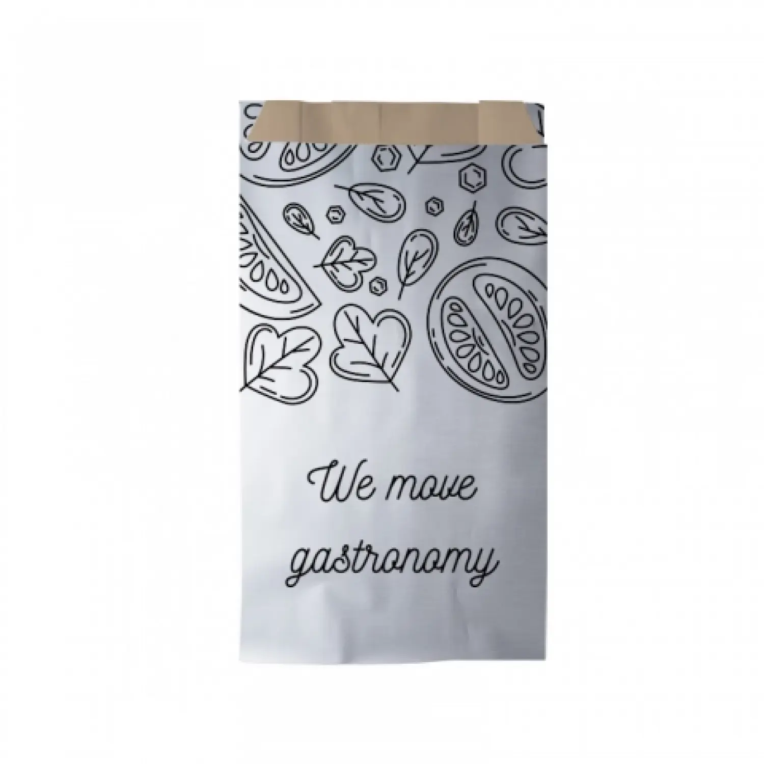 100 Uds. Bolsa antigrasa para hamburguesas silver kraft (14+7x25 cm) | Ref: BAK002