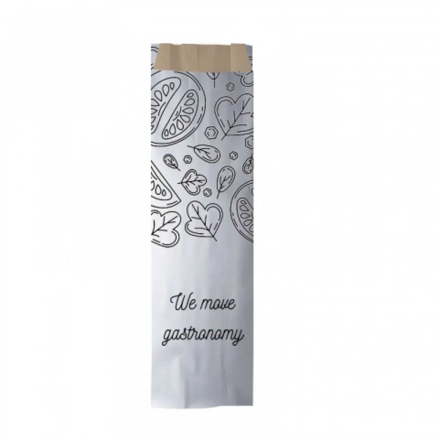 100 Uds. Bolsa antigrasa para bocadillos silver kraft (9+5x31 cm) | Ref: BAK003