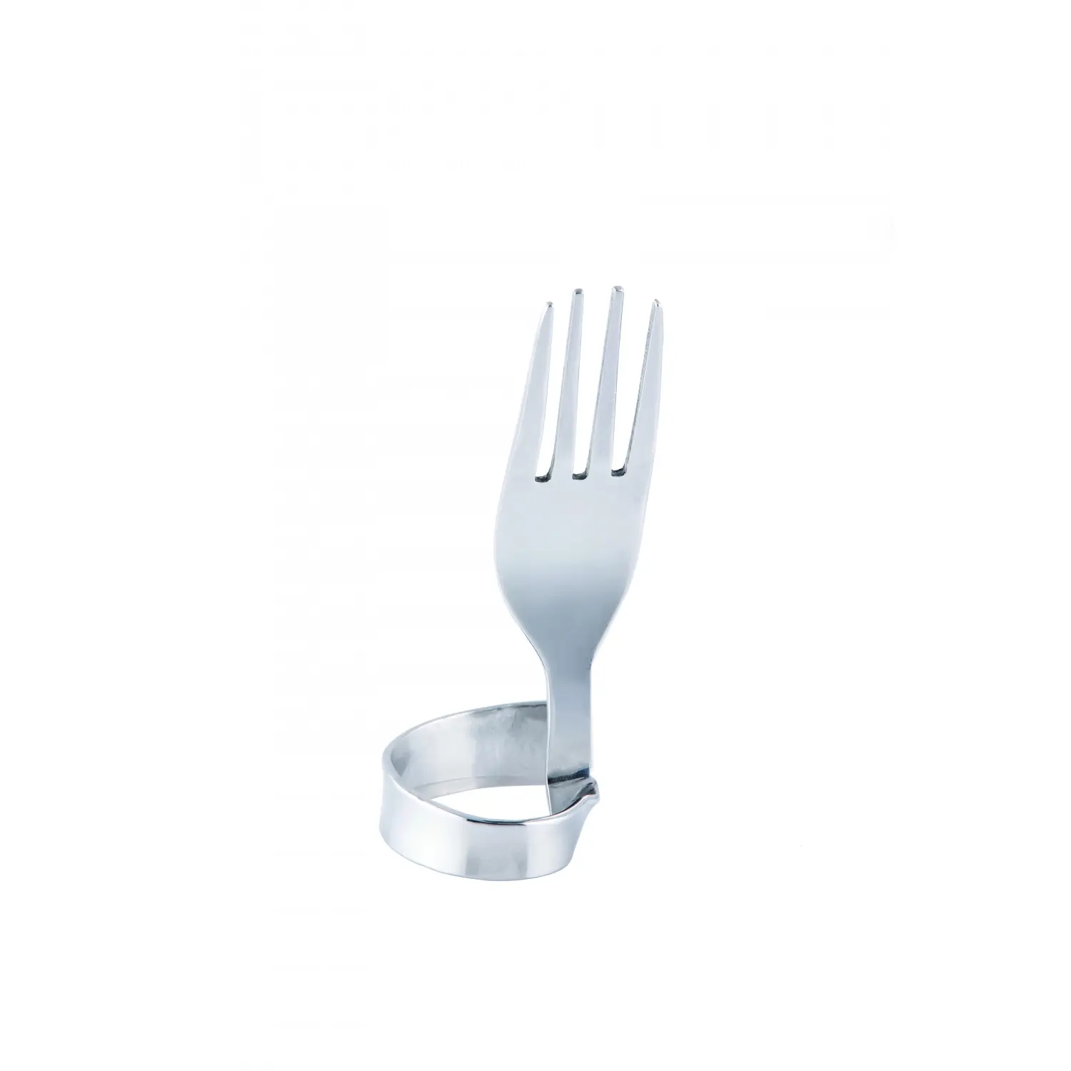 Tarjetero con forma de tenedor 5 x 4 x 10 cm Acero inoxidable