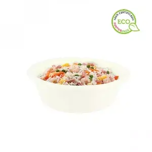50 Uds. Bowl de fibra blanco bio compostable (350ml) | Ref: BOWL002BCO