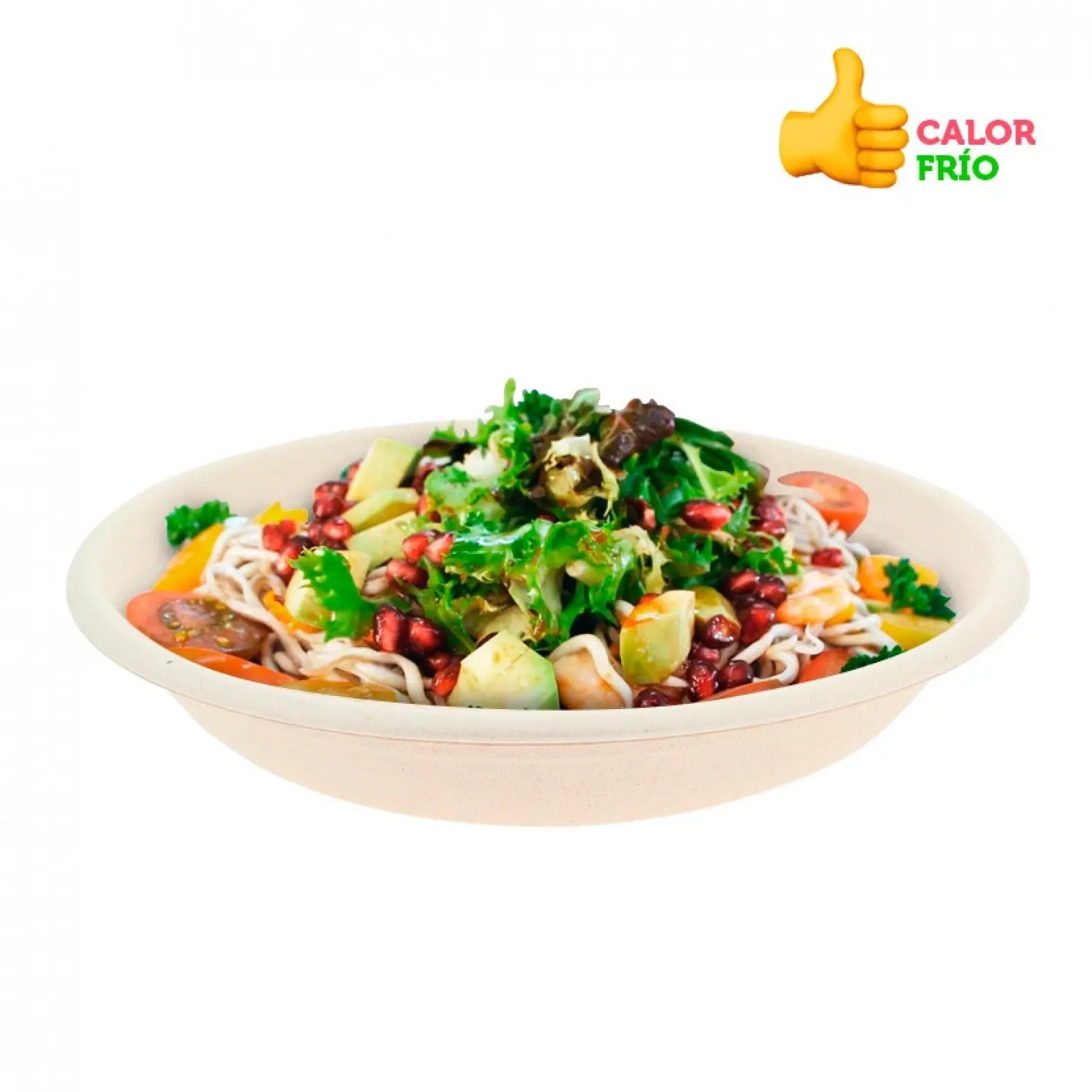 125 unidades. Tigela de salada de fibra biodegradável de 700cc | Ref: BOWL005