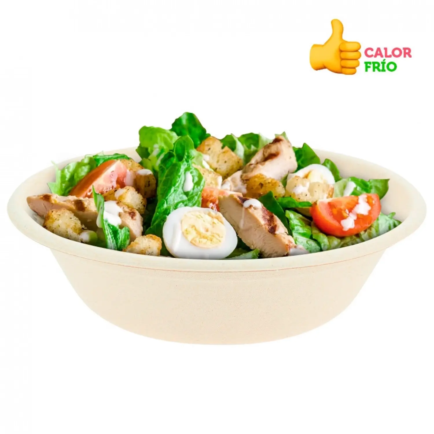 50 Uds. Ensaladera bowl de fibra biodegradable 1000cc | Ref: BOWL006