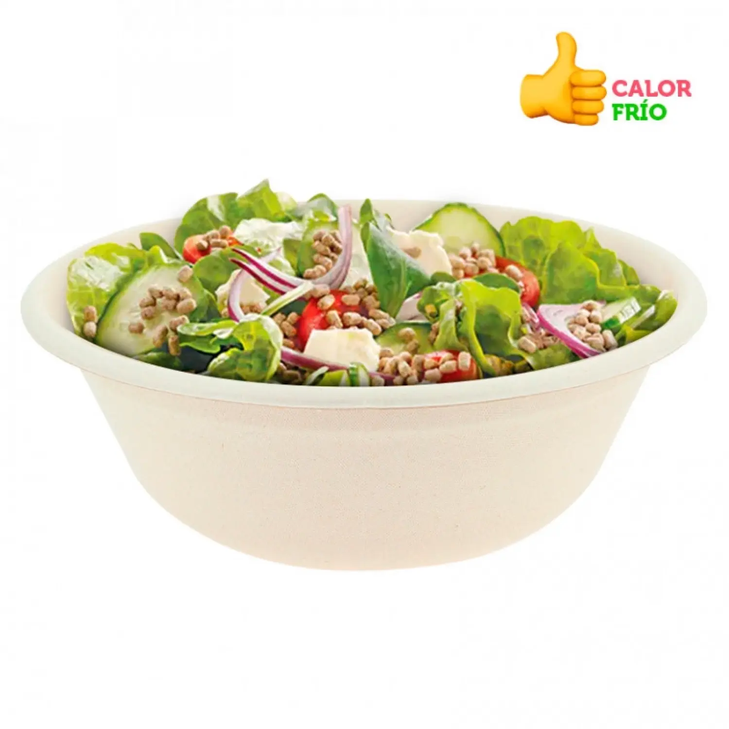 125 Uds. Ensaladera bowl de fibra biodegradable 1200cc | Ref: BOWL007