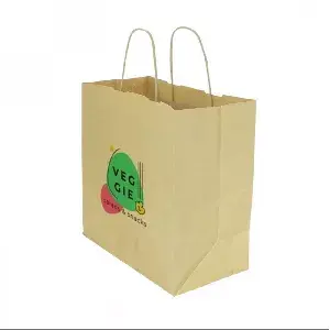 Saco de Papel Kraft com Alça Encaracolada (26+14x27cm)
