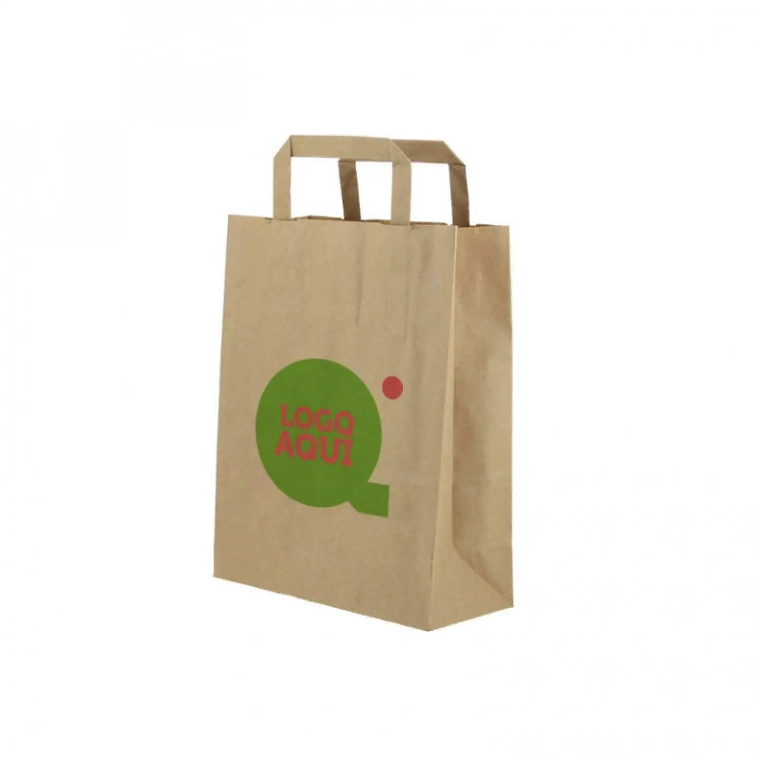 Bolsa Papel kraft reciclada con asas (22+10x25,5cm)