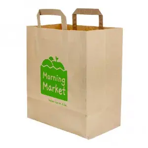 Bolsa Papel Kraft Asa Plana (26 + 14 x 29 cm)